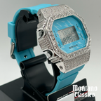 Flawless Moissanite VVS Iced Out Women’s Custom Watch - SANDA Sky Blue