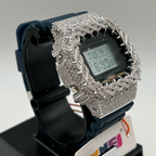Flawless Moissanite VVS Iced Out Custom Watch - SKMEI Navy Blue