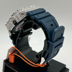 Flawless Moissanite VVS Iced Out Custom Watch - SKMEI Navy Blue