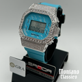 Flawless Moissanite VVS Iced Out Women’s Custom Watch - SANDA Sky Blue
