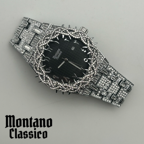 Montano Classico Iced Out CZ Thorn Watch - La Notte Series