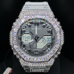 Flawless Moissanite VVS Iced Out Custom Watch - SANDA Black/White