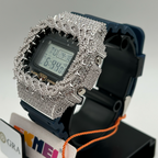 Flawless Moissanite VVS Iced Out Custom Watch - SKMEI Navy Blue
