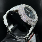 Flawless Moissanite VVS Iced Out Custom Watch - SANDA Black/White